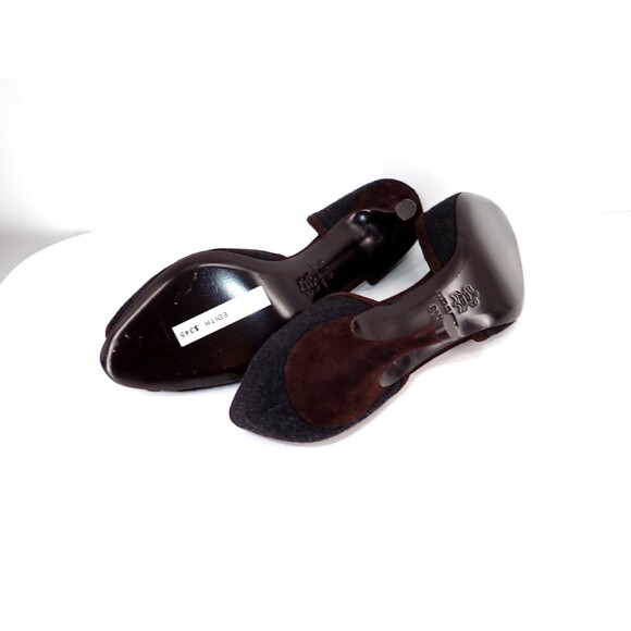 ST. JOHN Women's Leather Peep-toe Bow Pump Size 6.5B Shoe Made in Italy 2 Tone - Picture 7 of 13